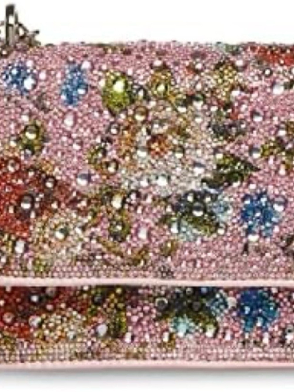 Betsey Johnson Pink Multicolor Crystal Embellished Bag Sneakers - Picture 4 of 13